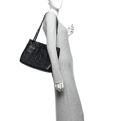 Chanel Caviar Quilted CC Timeless Soft Tote Black 2 of 12