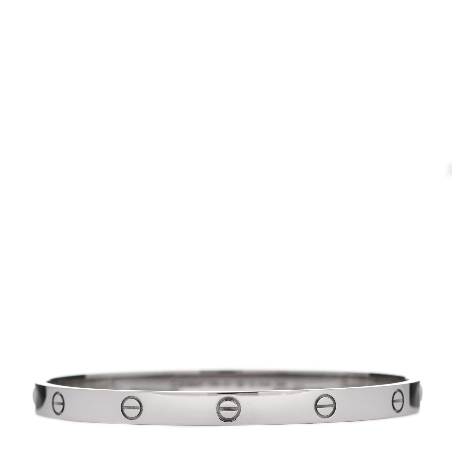 Cartier 18K White Gold LOVE Bracelet 21 1 of 3