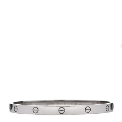 Cartier 18K White Gold LOVE Bracelet 21 1 of 3