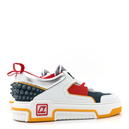 Christian Louboutin Calfskin Suede Laminated Nappa Spike Mens Astroloubi Low Top Sneakers 43.5 Titan Supernova 5 of 9