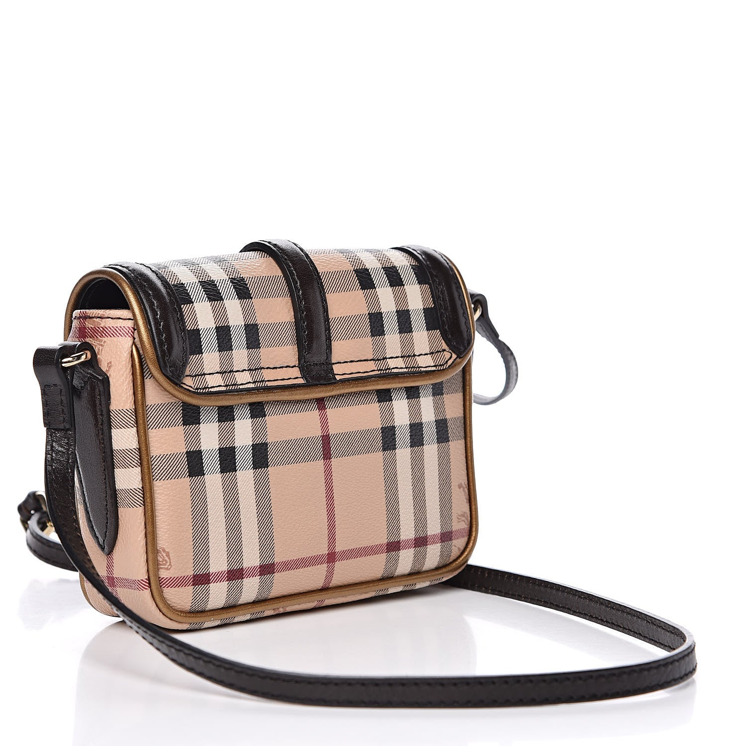 Burberry Haymarket Check Suede Mini Berkeley Crossbody Burgundy 3 of 9