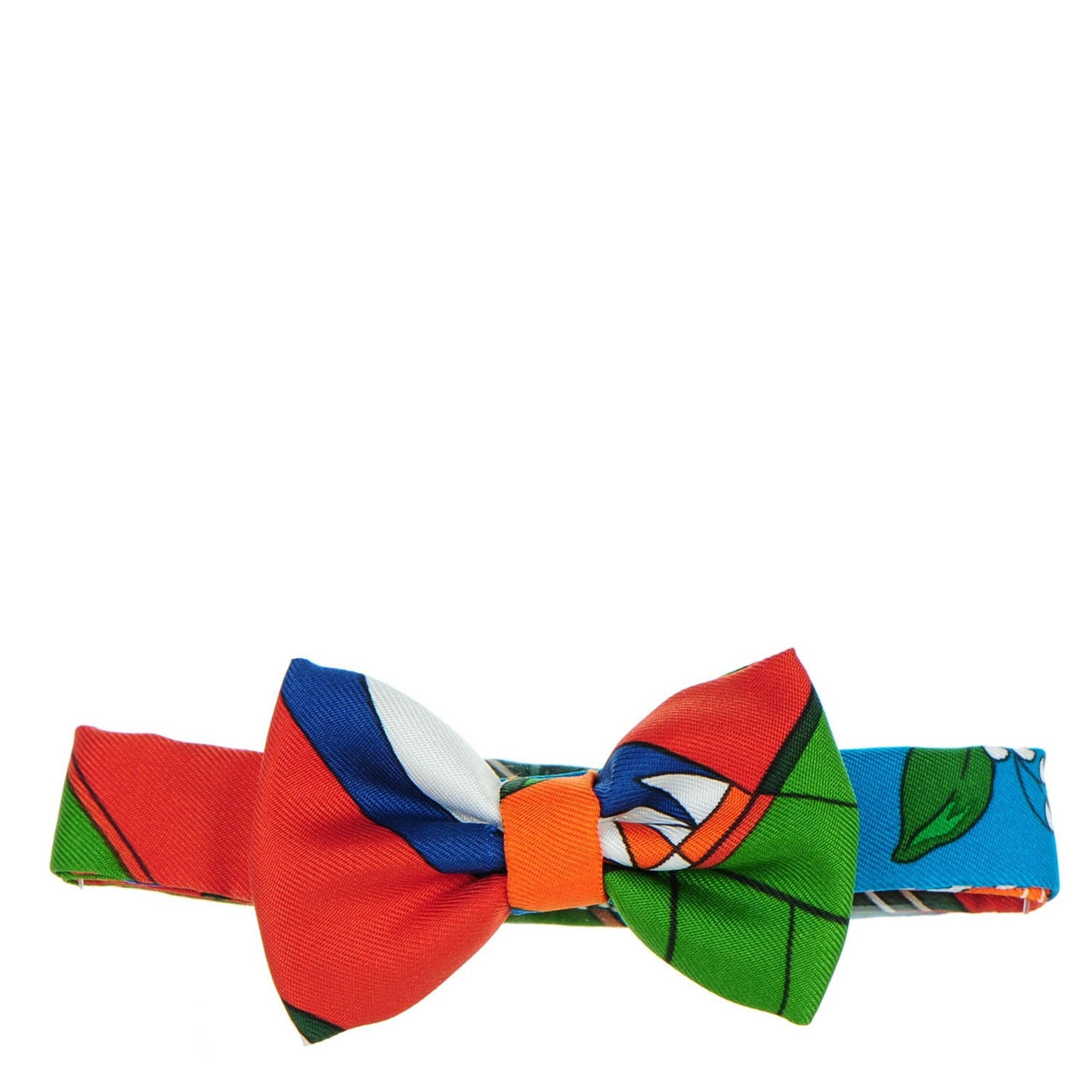 Silk Twill Mini Flots Fleurs Et Frontaux Bow Tie