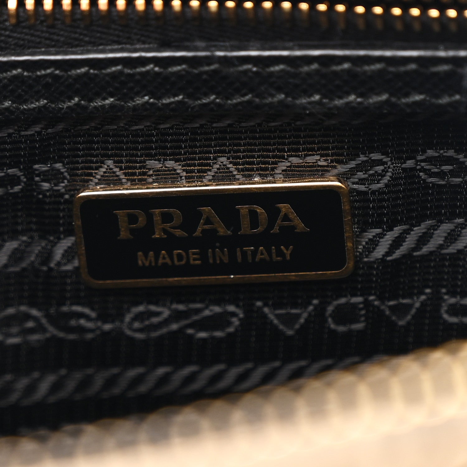 Prada Jacquard Saffiano Triangolo Symbole Embroidered Mini Galleria Double Zip Tote Black Corda 6 of 10