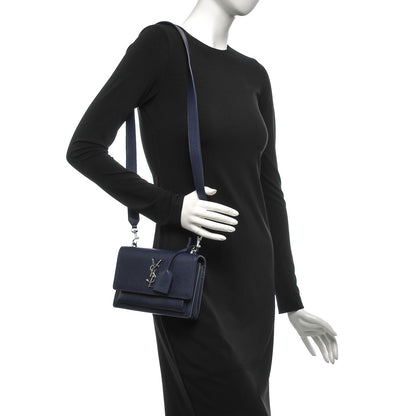 Saint Laurent Grained Calfskin Small Monogram Sunset Marinette 2 of 6