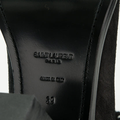Saint Laurent Suede Fringe Curtis 80 Ankle Boots 39 Black 6 of 6