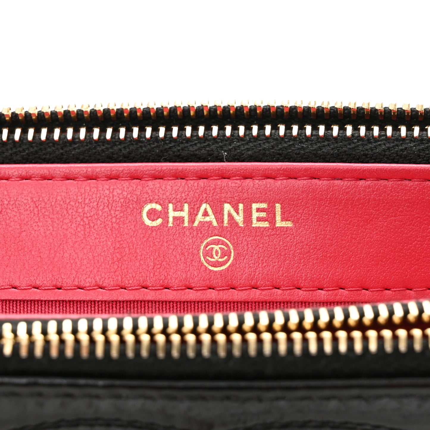 Glazed Aged Calfskin Quilted CC Small Clutch With Chain Black