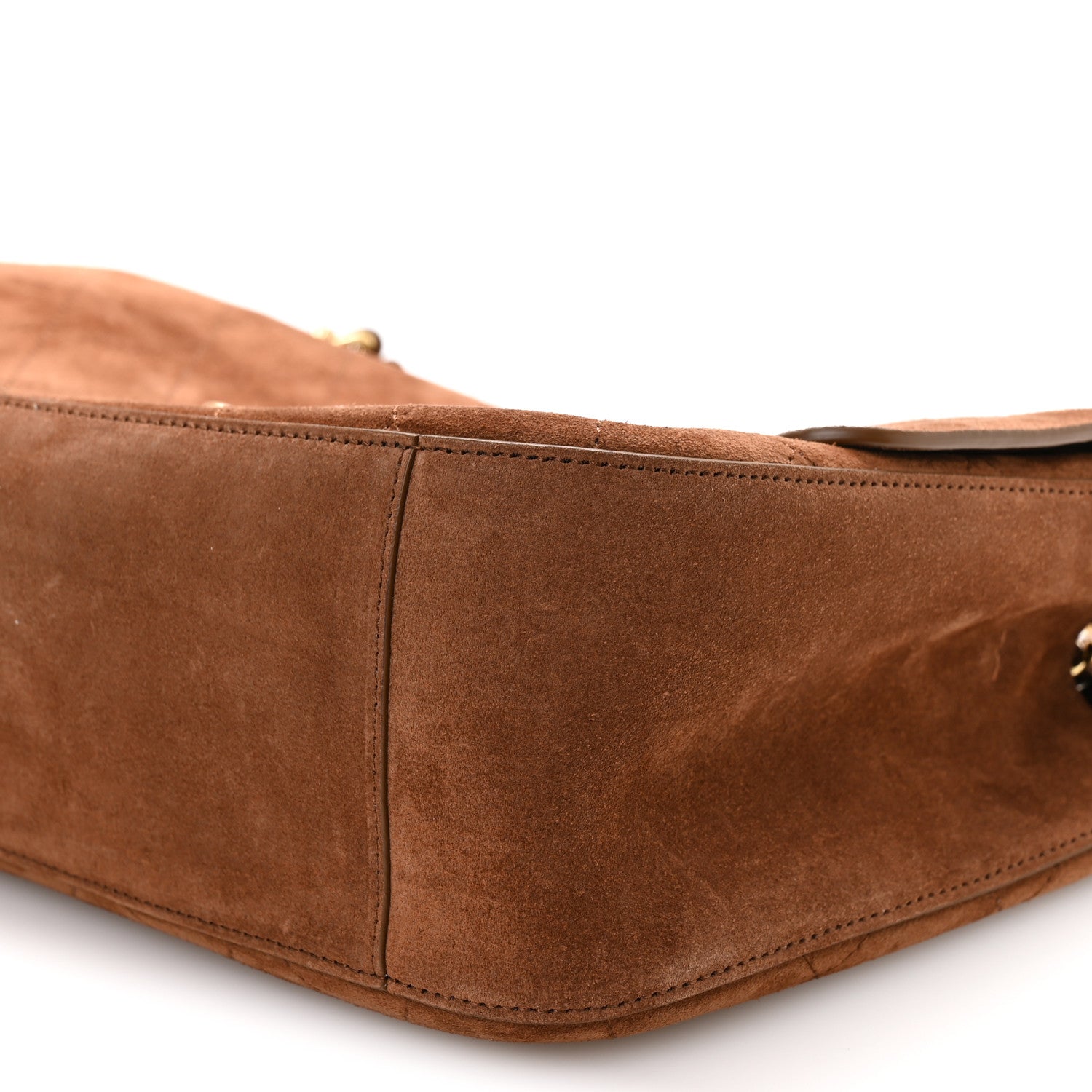 Chanel Suede Calfskin Small Souplissimo Maxi Flap Camel 10 of 11