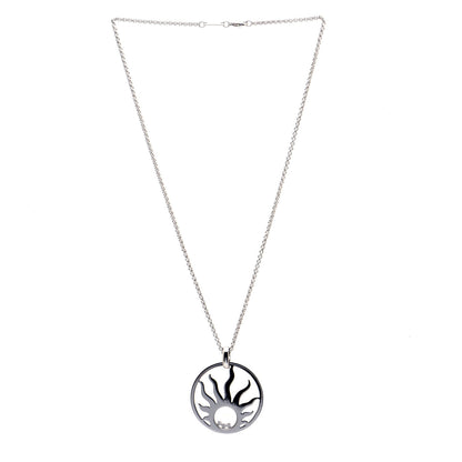 Chopard 18K White Gold Diamond Happy Diamonds Happy Sun Pendant Necklace 3 of 10