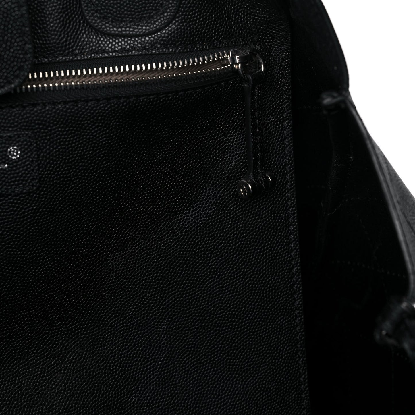 Caviar Stitched Large Shopping Tote Black