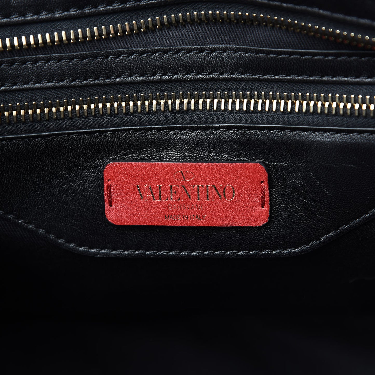 Nappa Candystud Double Handle Shoulder Bag Black