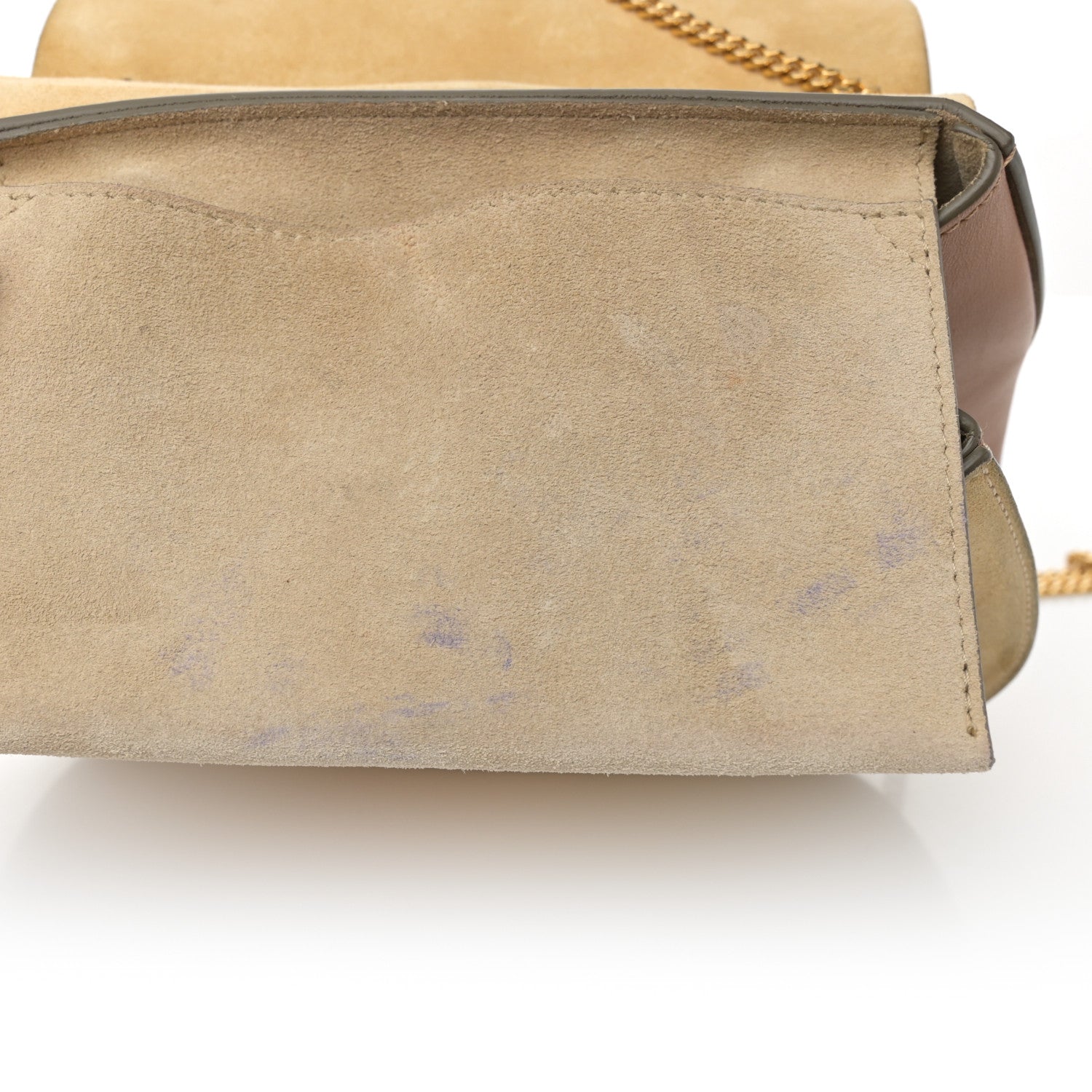 Chloe Suede Smooth Calfskin Drew Shoulder Bag Milky Coffee 11 of 16