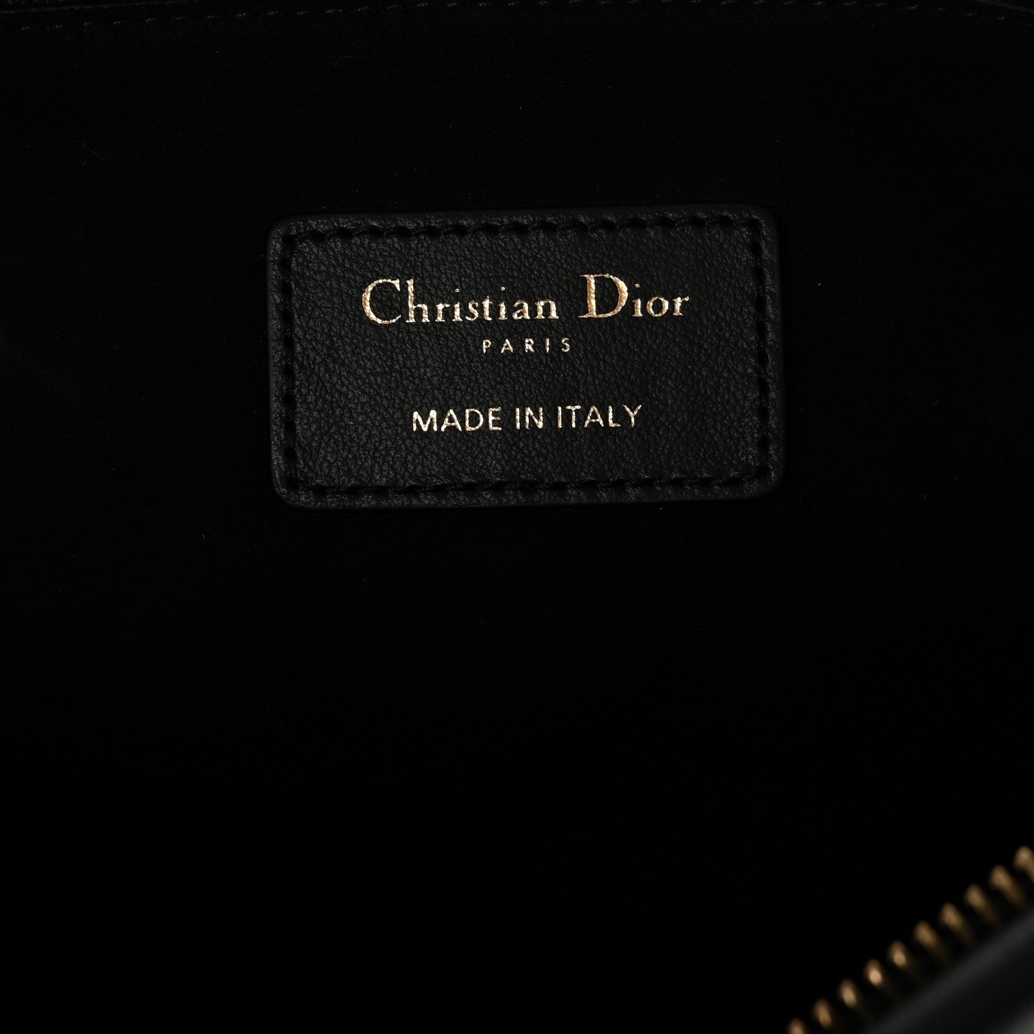 Christian Dior Calfskin Medium Diordouble Zip Pouch Black 6 of 7