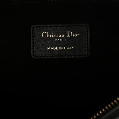 Christian Dior Calfskin Medium Diordouble Zip Pouch Black 6 of 7