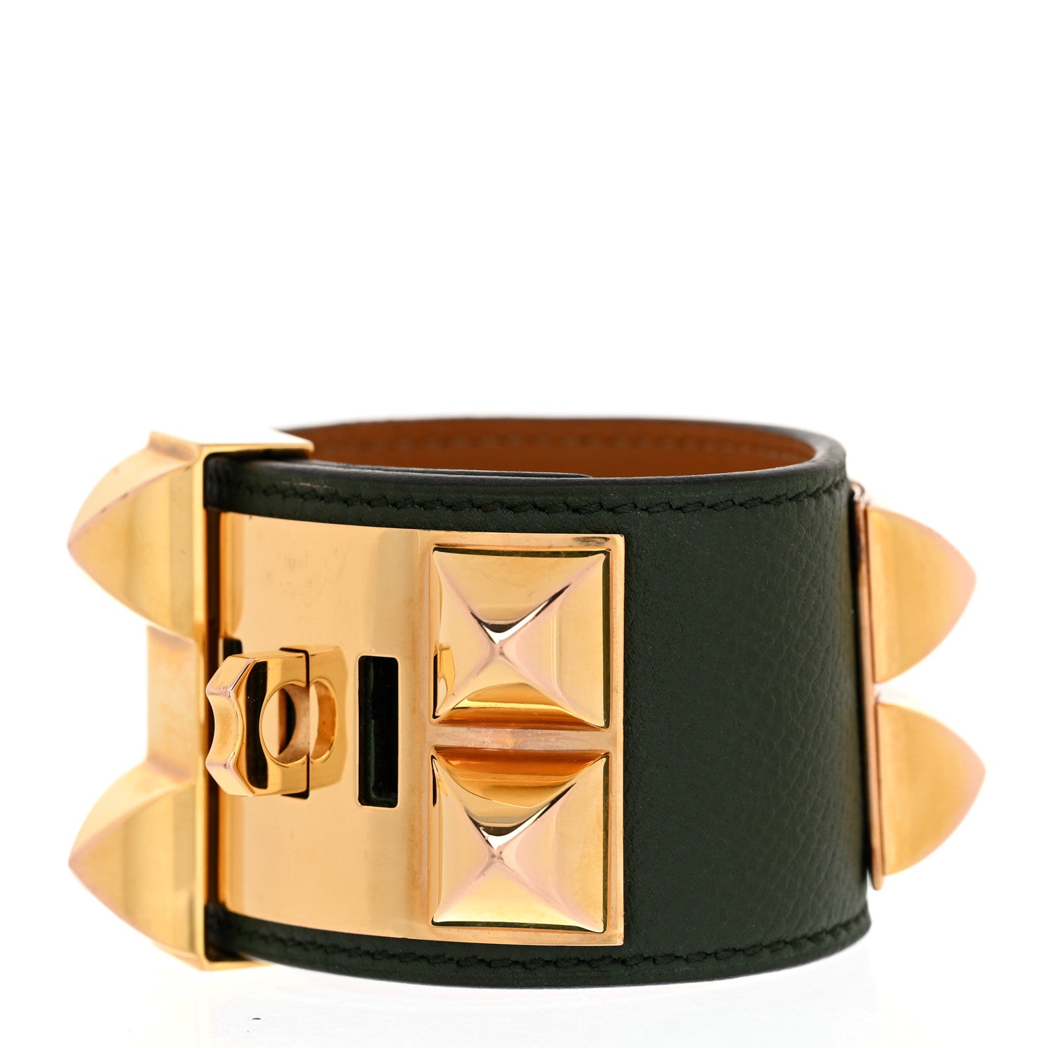 Hermes Epsom Collier De Chien CDC Bracelet S Vert Anglais 3 of 8