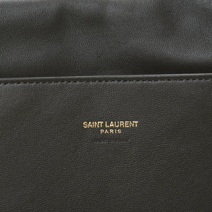 Saint Laurent Smooth Calfskin Suede Medium Reversible Monogram Kate Satchel Olive 8 of 10