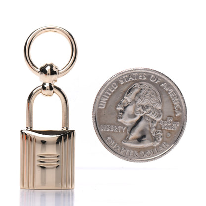 Hermes Permabrass Mini Loop Charms Cadenas Scarf Ring Gold 2 of 5