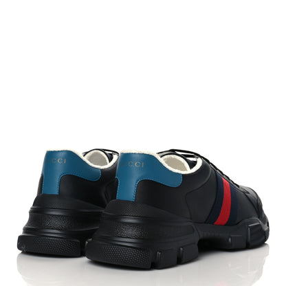 Gucci Calfskin Web Mens Nathan Sneakers 10.5 Black 4 of 8