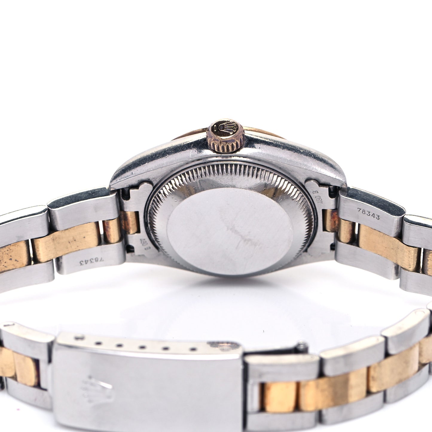 Stainless Steel 18K Yellow Gold Diamond 26mm Oyster Perpetual Datejust Watch Black 69176