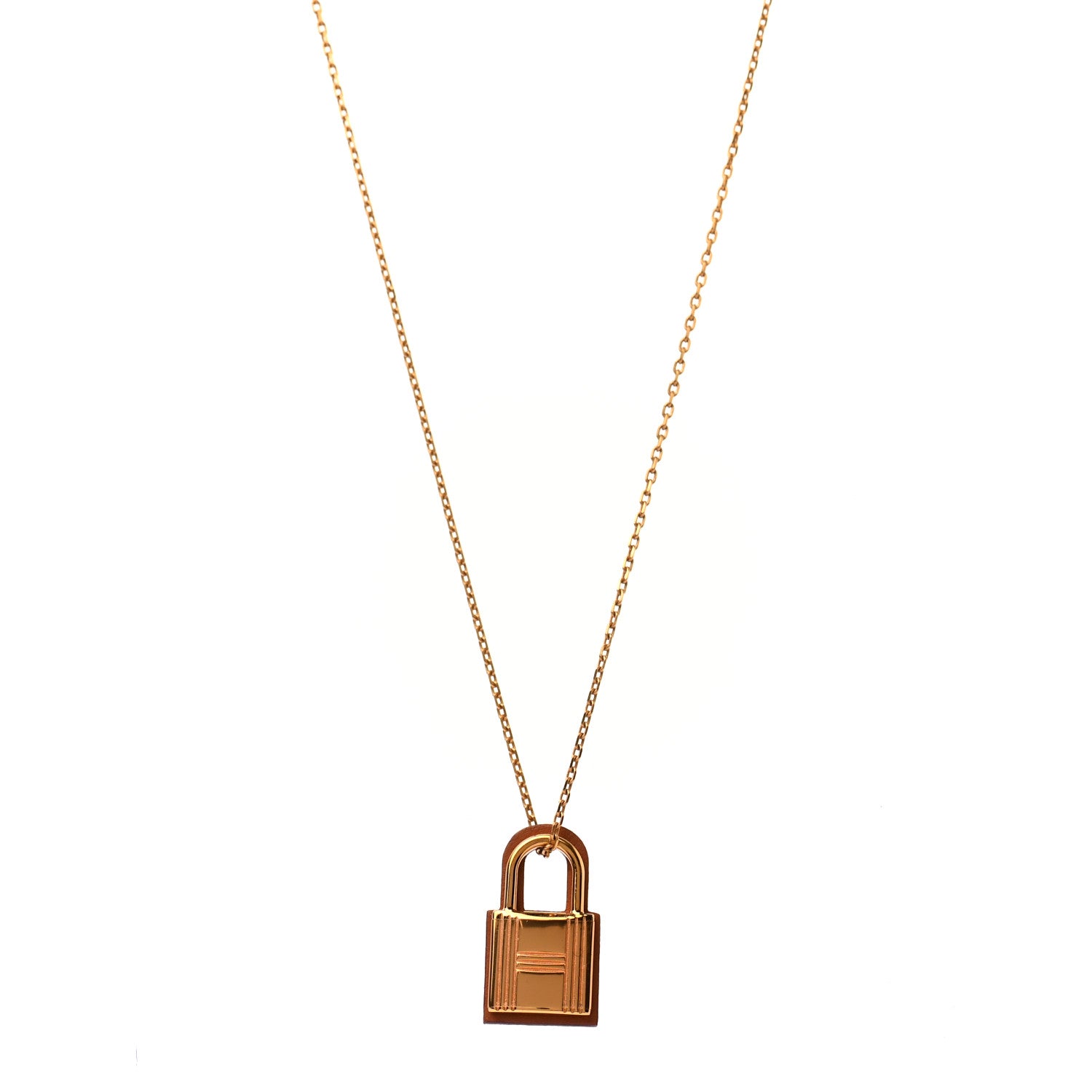 Hermes Swift Small O'Kelly Pendant Necklace Gold 1 of 6