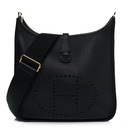 Hermes Taurillon Clemence Evelyne III PM Black 1 of 9