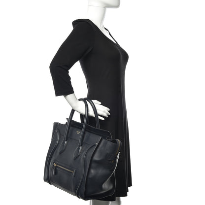 Celine Smooth Calfskin Mini Luggage Ink 2 of 16