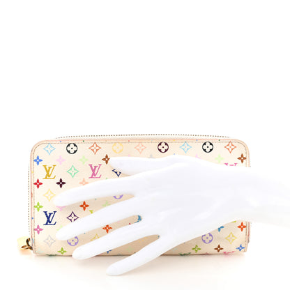 Louis Vuitton Monogram Multicolor Zippy Wallet White Orange 2 of 12