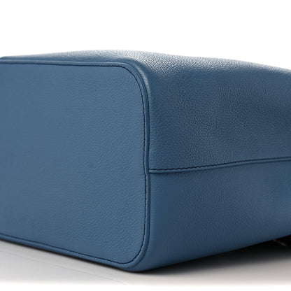 Louis Vuitton Calfskin Lockme Bucket Blue Jean 8 of 8