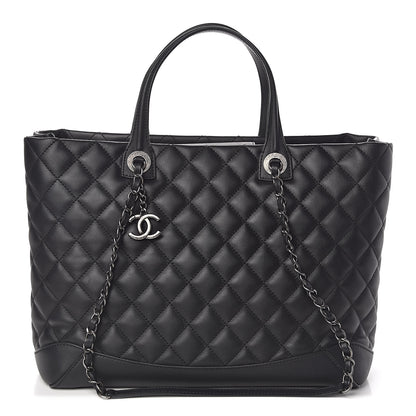 Chanel Calfskin Quilted Large Easy Shopping Tote Black 1 of 11