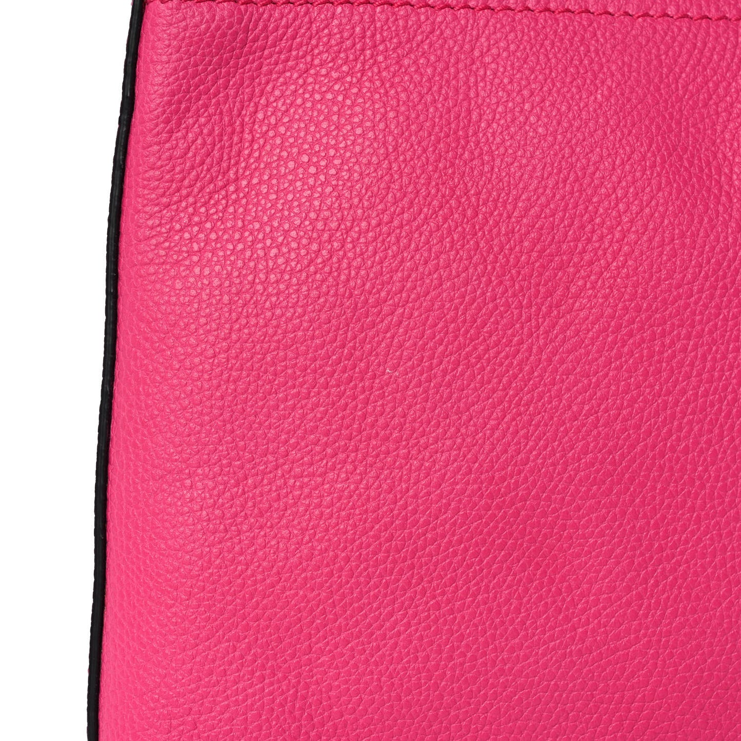 Pebbled Calfskin Medium Logo Portfolio Clutch Box Pink Green