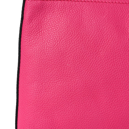 Gucci Pebbled Calfskin Medium Logo Portfolio Clutch Box Pink Green 11 of 11