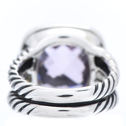 David Yurman Sterling Silver Diamond Amethyst 11mm Albion Ring 49 5 4 of 6