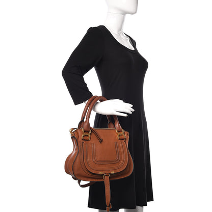 Chloe Calfskin Small Marcie Satchel Tan 3 of 14