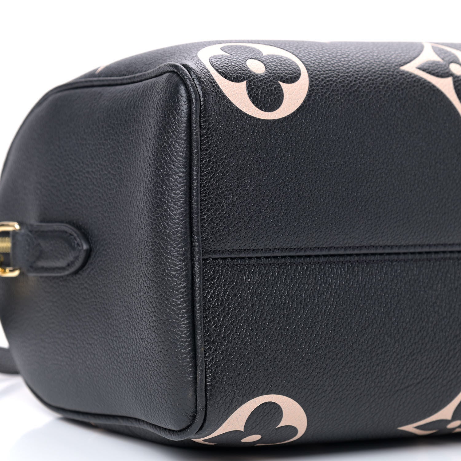 Louis Vuitton Empreinte Monogram Giant Speedy Bandouliere 25 Black Beige 6 of 8