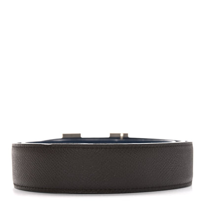 Hermes Epsom 32mm H Belt 90 36 Chocolate Bleu De Malte 2 of 5