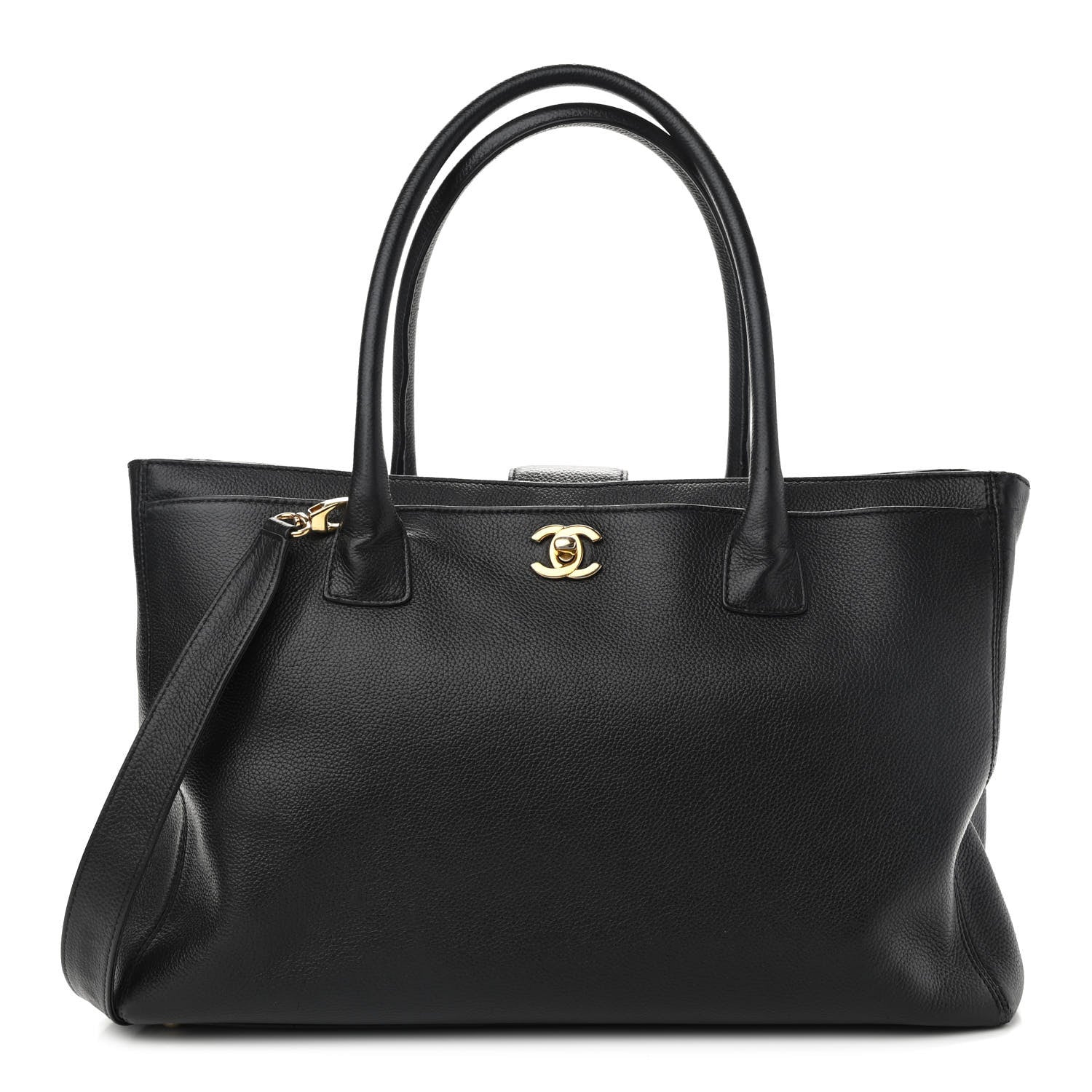 Chanel Calfskin Cerf Executive Shopper Tote Black 1 of 17