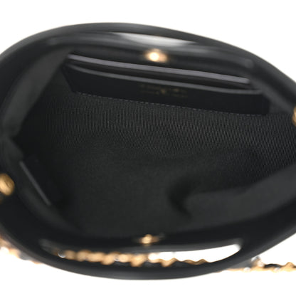 Chanel Suede Shiny Crumpled Calfskin Quilted Nano 31 Shopping Bag Black 5 of 11