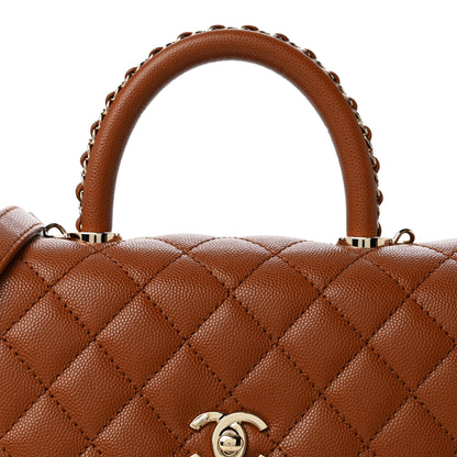 Chanel Caviar Quilted Mini Coco Chain Handle Flap Brown 7 of 11