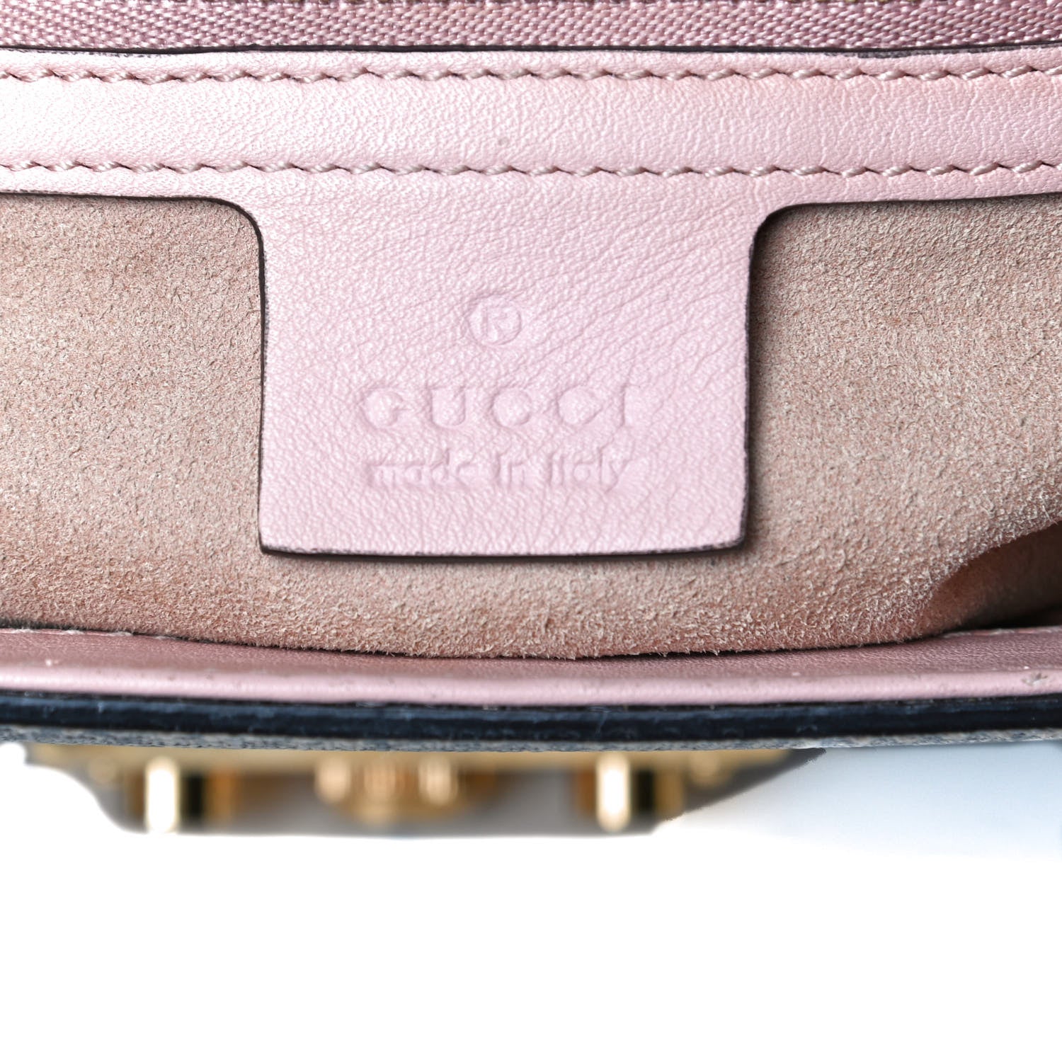 Gucci GG Supreme Monogram Calfskin Medium Padlock Shoulder Bag Beige Perfect Pink 6 of 19