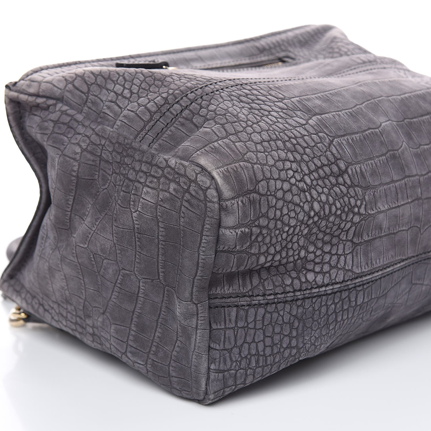 Givenchy Nubuck Crocodile Embossed Medium Pandora Grey 8 of 11
