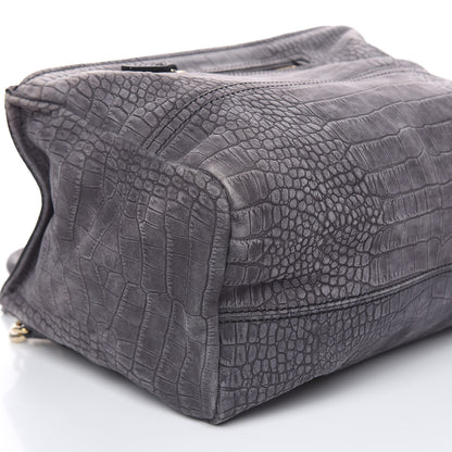 Givenchy Nubuck Crocodile Embossed Medium Pandora Grey 8 of 11