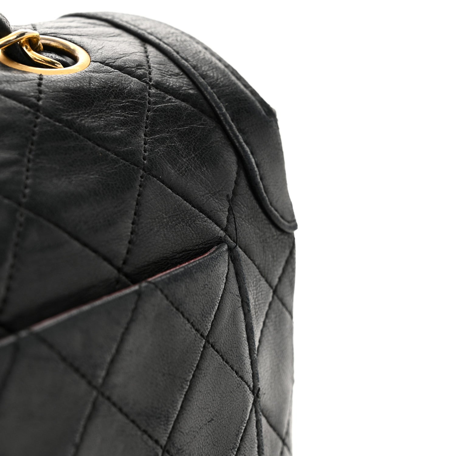 Chanel Lambskin Quilted Medium Single Flap Black 12 of 19