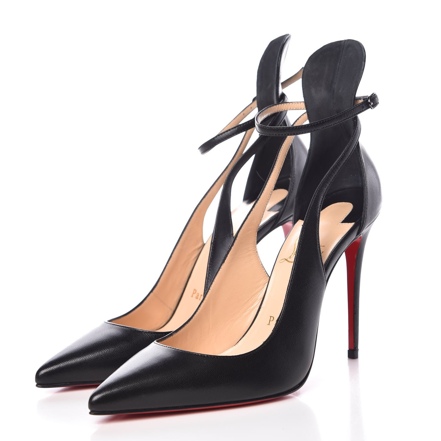 Christian Louboutin Kid Mascara 100 Pumps 35.5 Black 3 of 8