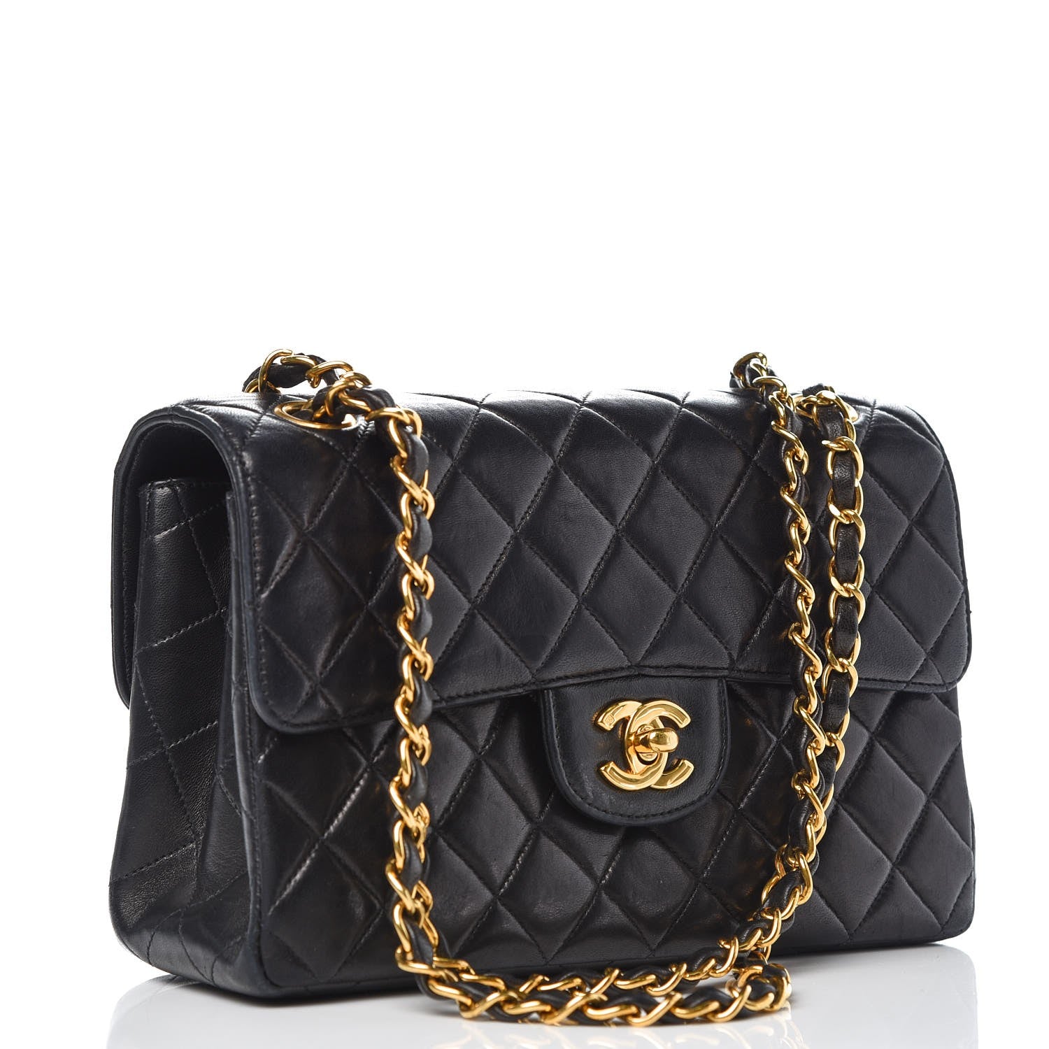 Chanel Lambskin Quilted Small Double Sided Flap Black 3 of 12