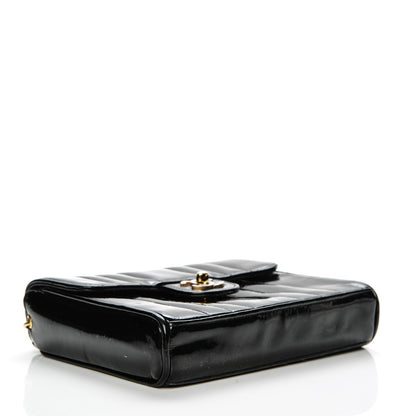 Chanel Patent Vertical Quilt Mini Flap Black 4 of 9