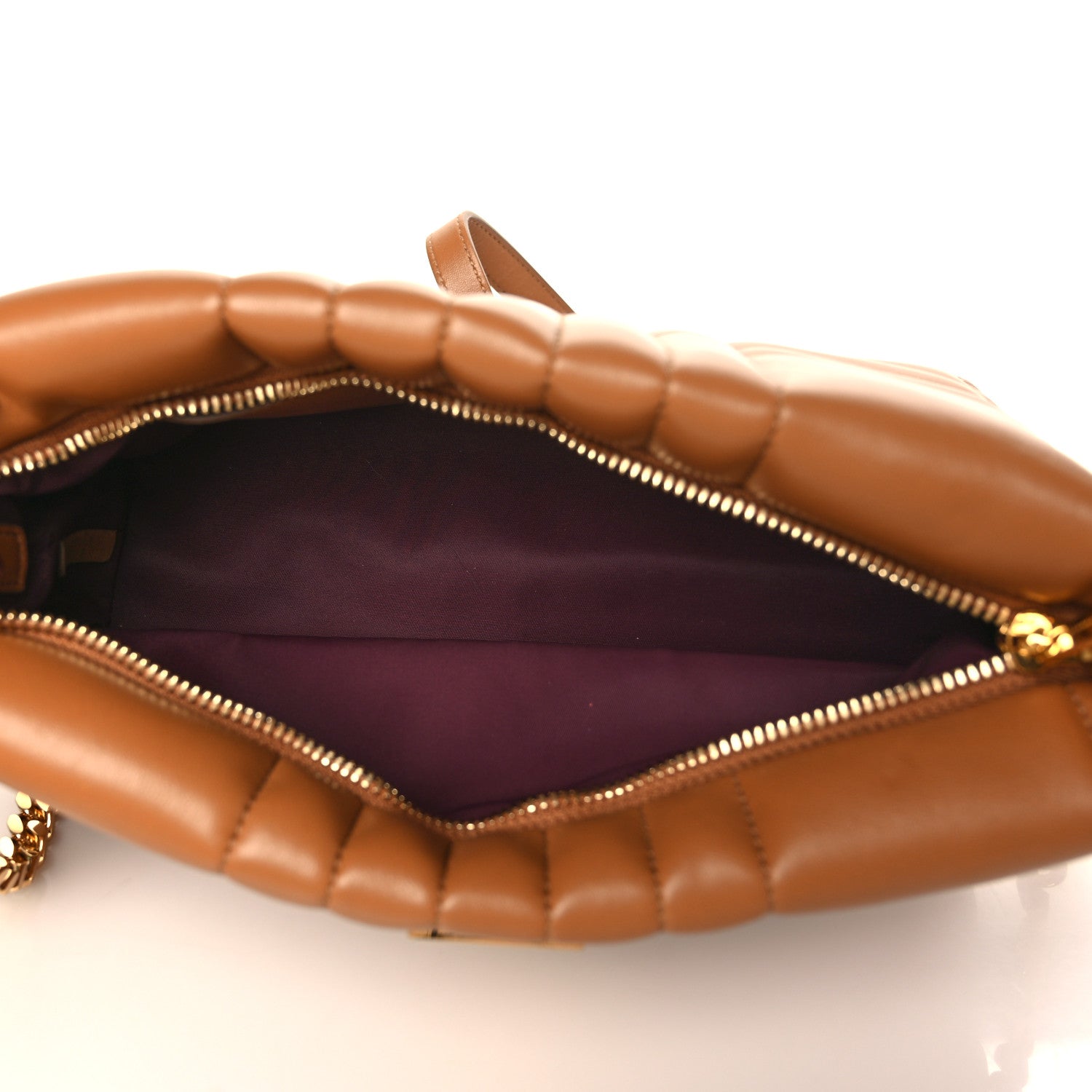 Burberry Lambskin Quilted Small Soft Lola Bag Maple Brown 5 of 8