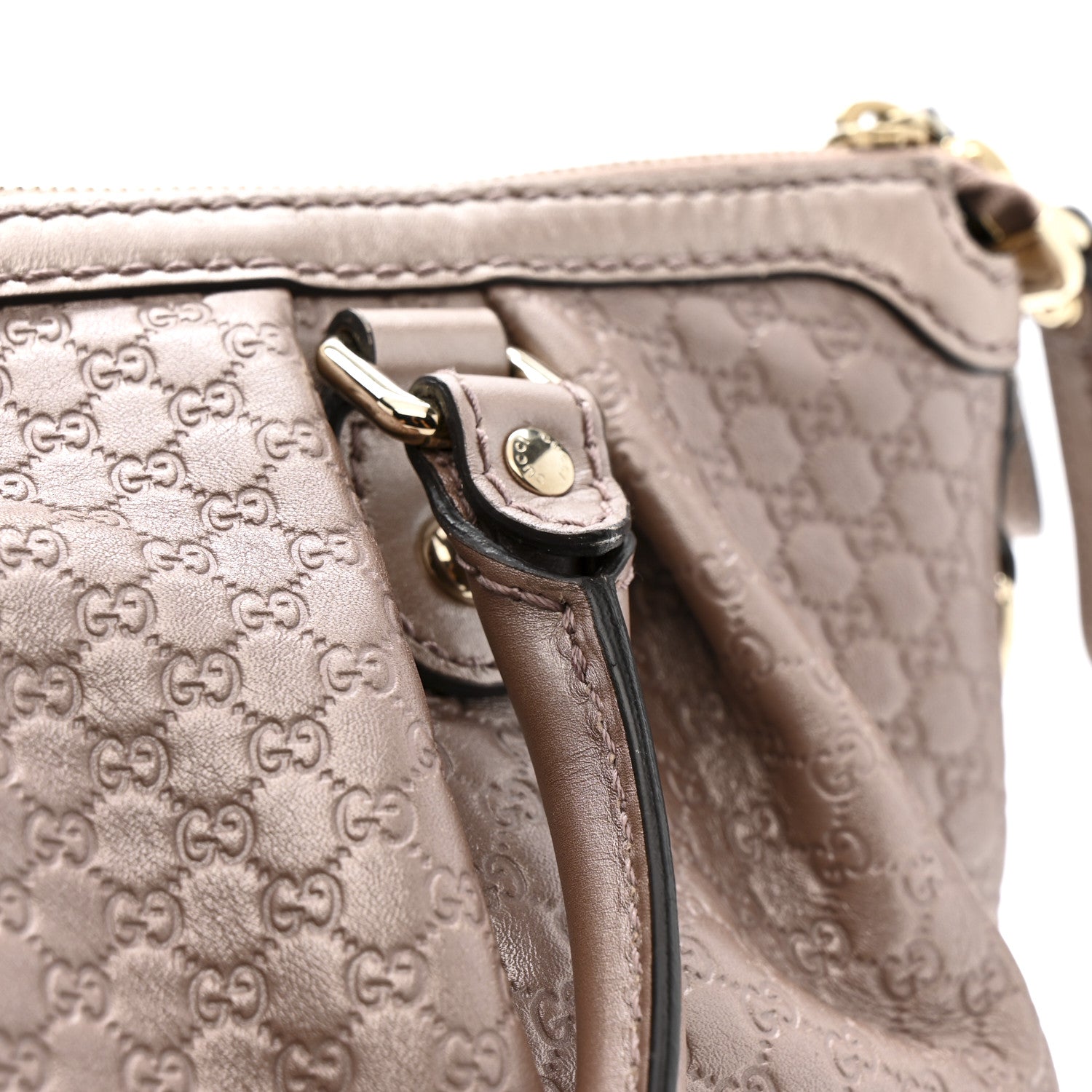 Gucci Metallic Microguccissima Medium Sukey Top Handle Bag Dark Cipria 14 of 17