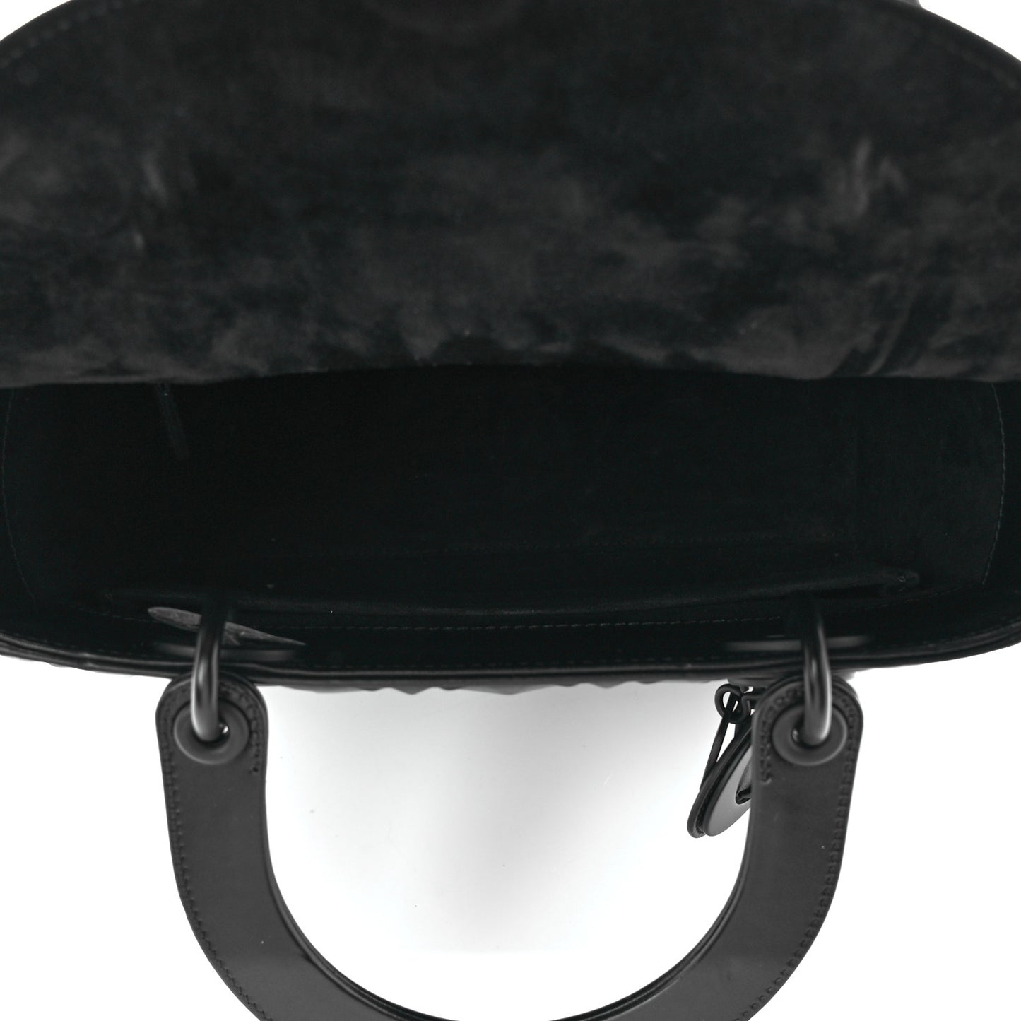 Calfskin Cannage Diamond Cannage Medium Lady Dior Black