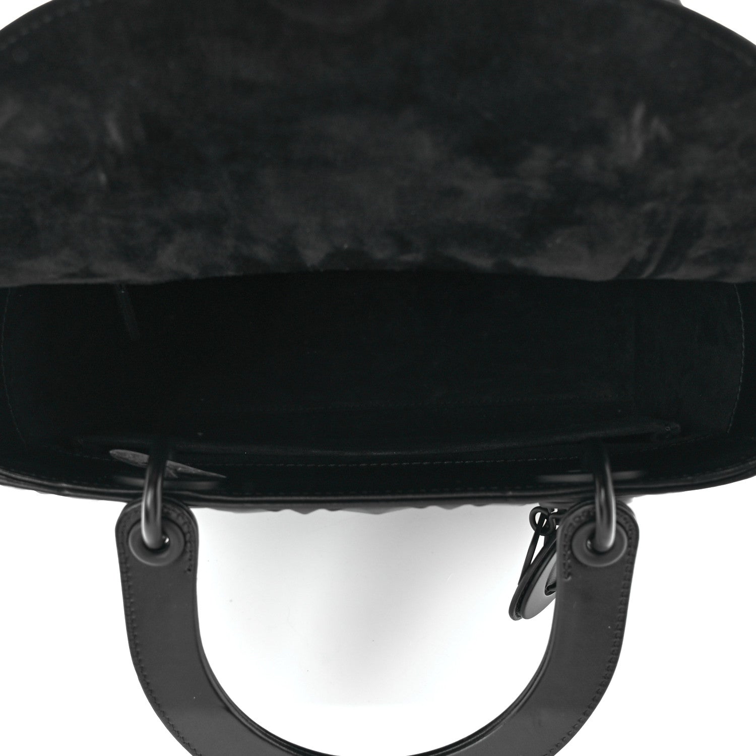 Christian Dior Calfskin Cannage Diamond Cannage Medium Lady Dior Black 5 of 11