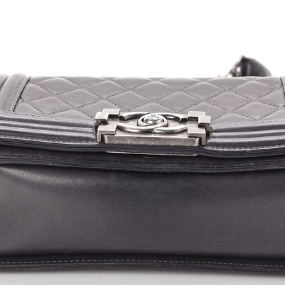 Chanel Lambskin Quilted Small Boy Flap Dark Grey 11 of 14