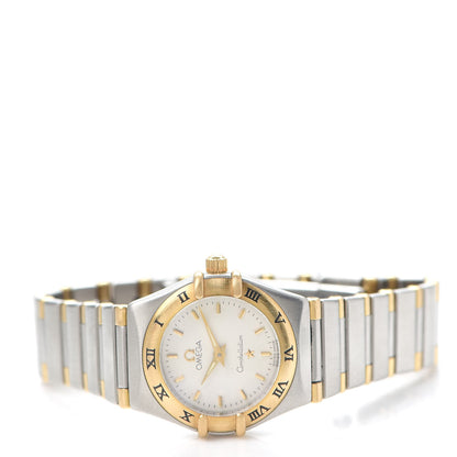 Omega Stainless Steel 18K Yellow Gold 22mm Constellation Quartz Watch White 795.1203 2 of 5